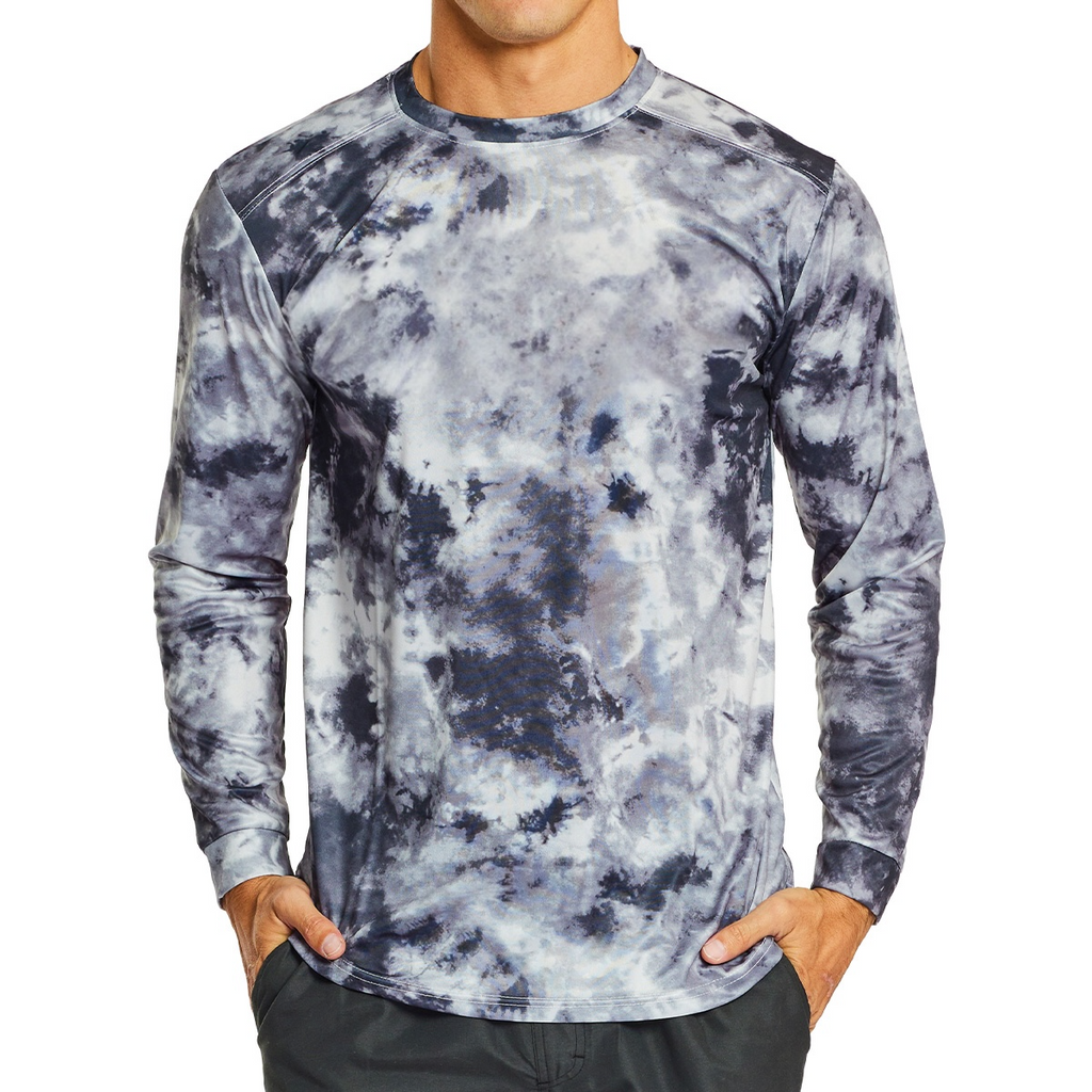 Men’s Long Sleeve Tie Dye Rashguard T-Shirt