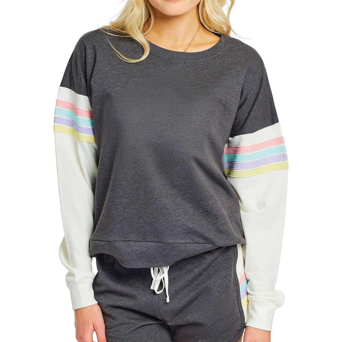 Rainbow Stripe Fleece Crewneck | Super Soft Men's Sweatshirt – LAGACI