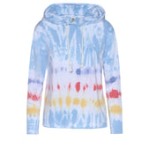 Waves And Rays Tie Dye Hooded Pullover